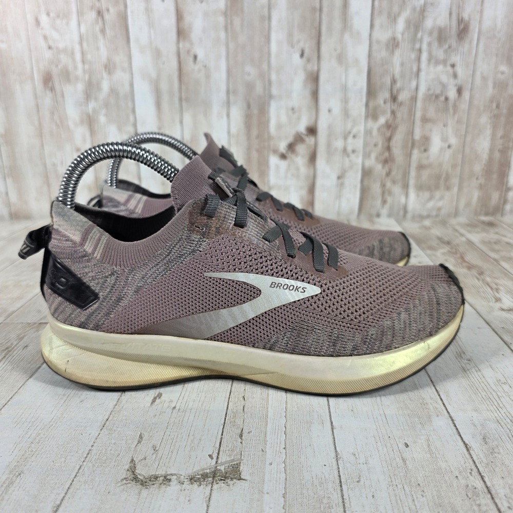 Brooks Levitate 4 Womens Running Shoes Purple Gray Knit Sneakers 1203311B574 7